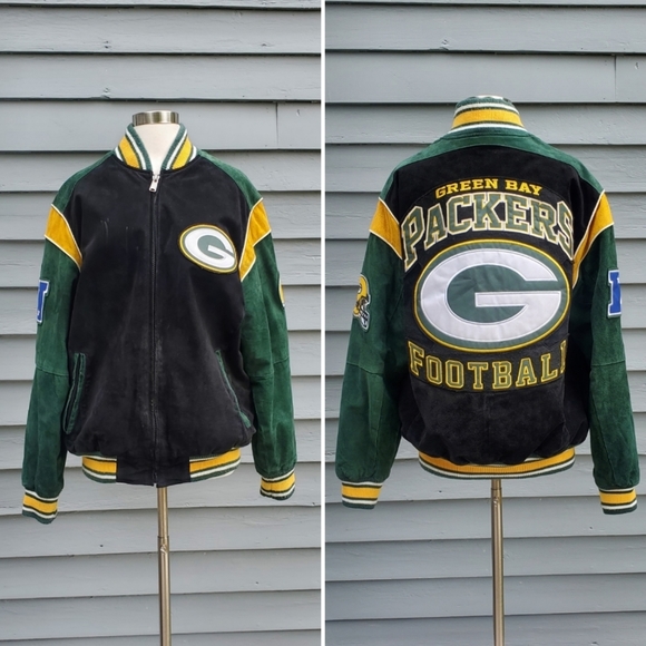 Bomber En Cuir Vintage Packers Green Bay - G-III Carl Banks Pour Homme - Taille XL - Style Rétro NFL
